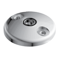 Base for swivel feet, D80 with anti-slip plate, Stainless Steel, with Bolt-down Holes